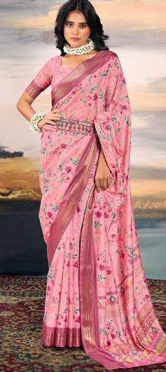 Multicolor color Saree in Cotton fabric with Floral, Printed work