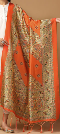 Festive Multicolor color Dupatta in Art Silk fabric with Printed work : 1974480