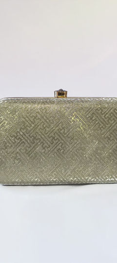 Party Wear Silver color Clutches in Synthetic fabric with Sequence work : 1974540