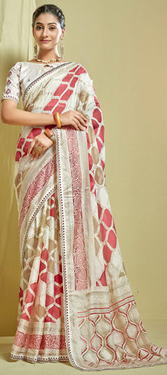 Festive, Traditional, Wedding Multicolor color Saree in Brasso fabric with Classic Printed work : 1974782