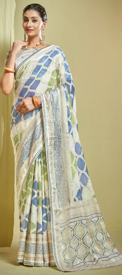 Festive, Traditional, Wedding Multicolor color Saree in Brasso fabric with Classic Printed work : 1974785