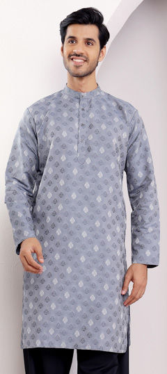 Blue color Kurta in Viscose fabric with Weaving work