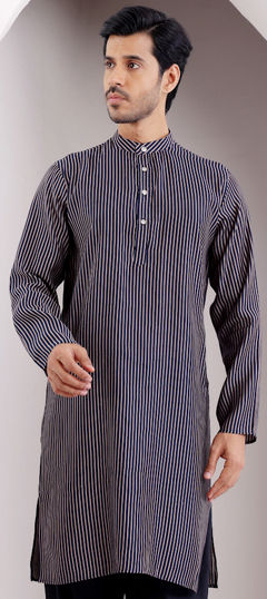 Blue color Kurta in Art Silk fabric with Printed work