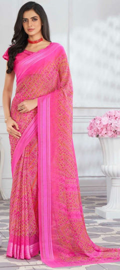 Multicolor color Saree in Georgette fabric with Printed work