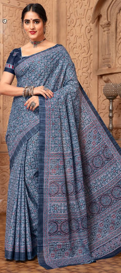 Multicolor color Saree in Cotton fabric with Printed work