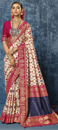 Multicolor color Saree in Art Silk fabric with Printed, Weaving work