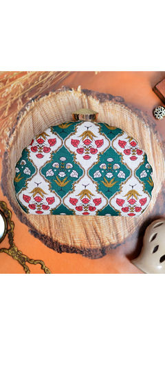 Multicolor color Clutches in Art Silk fabric with Embroidered work