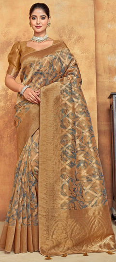 Multicolor color Saree in Organza Silk fabric with Printed work