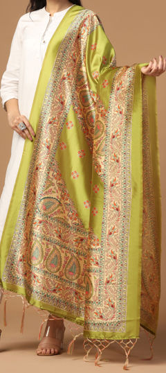 Green color Dupatta in Art Silk fabric with Digital Print work