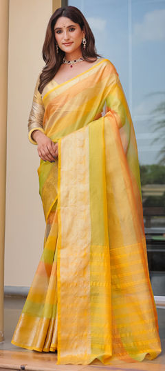 Multicolor color Saree in Banarasi Silk fabric with Weaving, Zari work