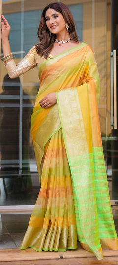 Multicolor color Saree in Banarasi Silk fabric with Weaving, Zari work