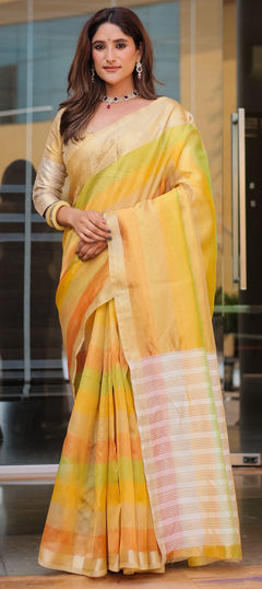 Multicolor color Saree in Banarasi Silk fabric with Weaving, Zari work