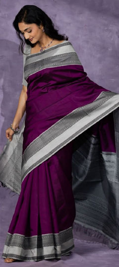 Pink and Majenta color Saree in Art Silk fabric with Weaving work