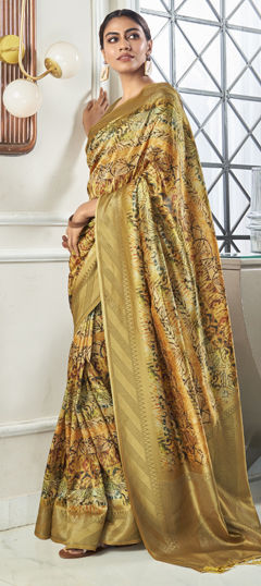 Multicolor color Saree in Handloom fabric with Printed, Weaving work