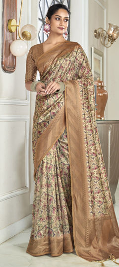 Multicolor color Saree in Handloom fabric with Printed, Weaving work