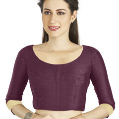 Purple and Violet color Blouse in Art Silk fabric with Thread work