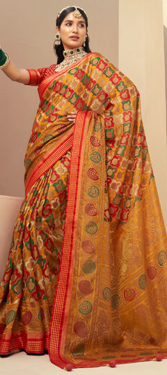 Multicolor color Saree in Georgette fabric with Weaving, Zari work