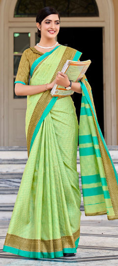 Green color Saree in Art Silk fabric with Printed work