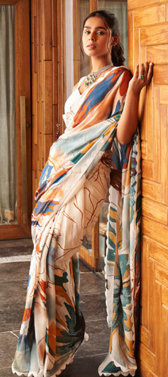 Multicolor color Saree in Art Silk fabric with Printed work