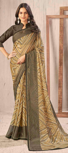 Multicolor color Saree in Cotton fabric with Printed work