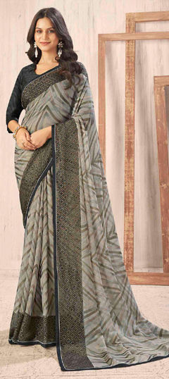 Multicolor color Saree in Cotton fabric with Printed work