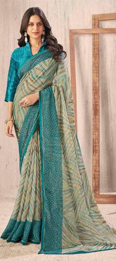 Multicolor color Saree in Cotton fabric with Printed work