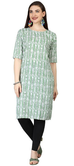 Pink and Majenta, White and Off White color Salwar Kameez in Crepe Silk fabric with Printed work