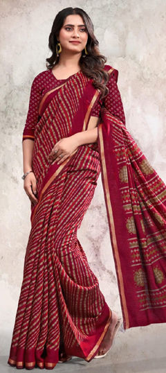 Multicolor color Saree in Cotton fabric with Printed work