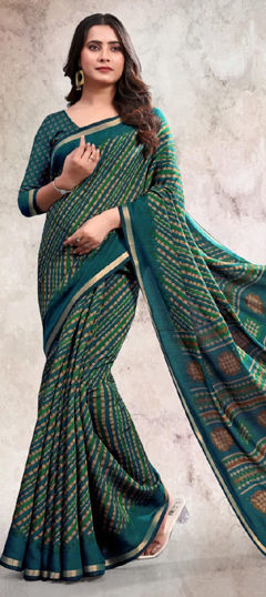 Multicolor color Saree in Cotton fabric with Printed work