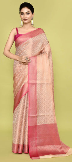 Multicolor color Saree in Banarasi Silk, Silk fabric with Weaving, Zari work