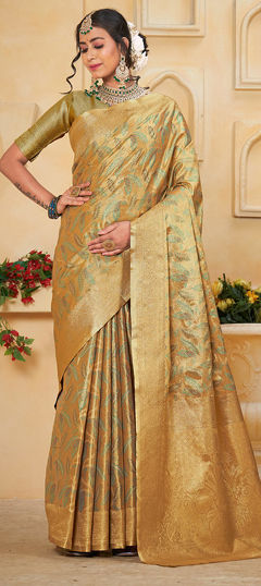 Multicolor color Saree in Tissue fabric with Weaving, Zari work