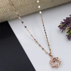 Gold Rodium Polish White and Off White color Pendant in Metal Alloy studded with CZ Diamond