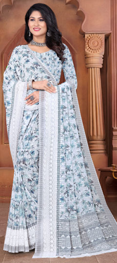 Multicolor color Saree in Georgette fabric with Floral, Printed work