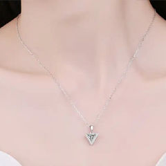 Silver Rodium Polish White and Off White color Pendant in Metal Alloy studded with Austrian diamond