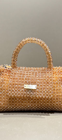 Pink and Majenta color Clutches in Fancy Fabric fabric with Stone work