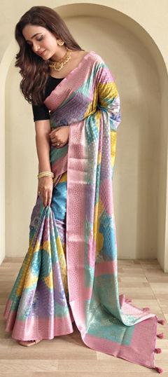 Multicolor color Saree in Georgette fabric with Printed work
