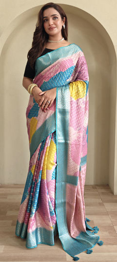 Multicolor color Saree in Georgette fabric with Printed work
