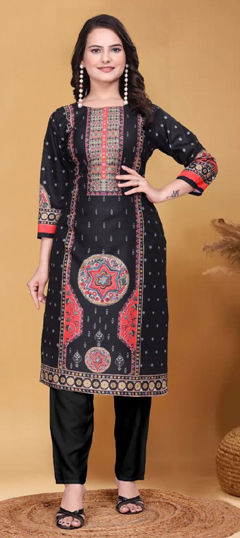 Multicolor color Salwar Kameez in Muslin fabric with Printed work