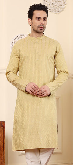 Yellow color Kurta in Rayon fabric with Printed work
