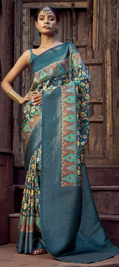 Multicolor color Saree in Jacquard fabric with Weaving work