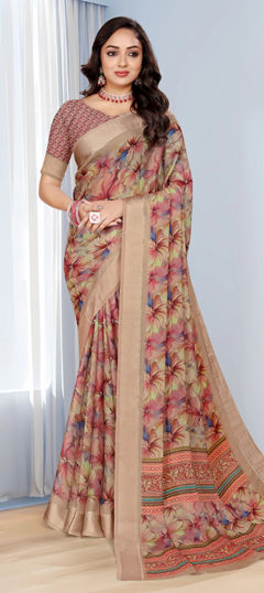 Multicolor color Saree in Georgette fabric with Printed work