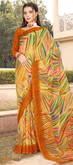 Multicolor color Saree in Georgette fabric with Printed work