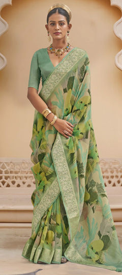 Multicolor color Saree in Viscose fabric with Printed, Weaving work
