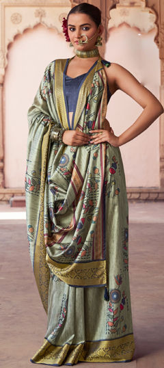 Multicolor color Saree in Art Silk fabric with Printed, Weaving work