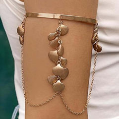 Gold Rodium Polish Gold color Armlet in Metal Alloy studded with Artificial