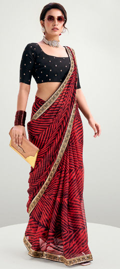 Multicolor color Saree in Art Silk fabric with Embroidered, Lehariya, Printed, Sequence work