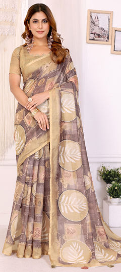 Multicolor color Saree in Cotton fabric with Printed work