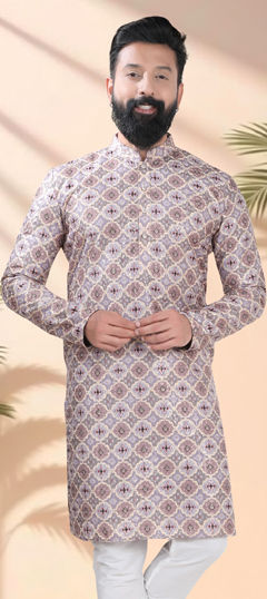 Multicolor color Kurta in Cotton fabric with Embroidered, Sequence, Thread work