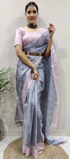 Pink and Majenta color Saree in Kota Silk fabric with Digital Print work