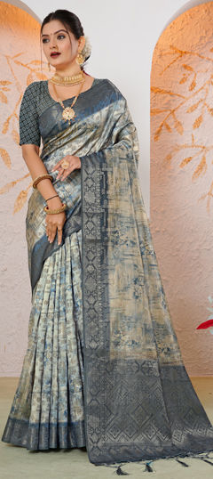 Pink and Majenta color Saree in Georgette fabric with Weaving, Zari work